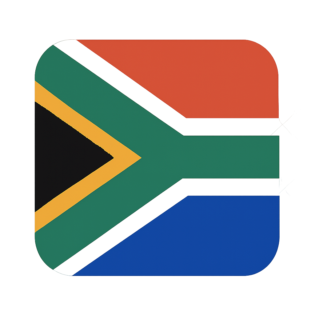 south africa flag icon no border