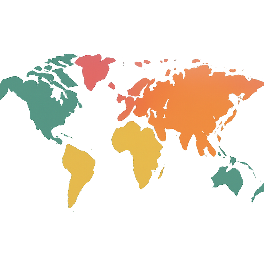 world map icon in color no border-3